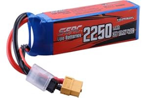 SUNPADOW 11,1V 3S Batería Lipo 40C 2250mAh Estuche Duro con XT60 para RC Afición a Buggy Vehículos Coche Camión Tanque Barco Carreras