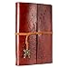 Produktbild RYMALL A6 Vintage Retro Leather Cover Notebook Klassische Travel Journal Tagebuch Leeren Kraft Notebook Schönes Mädchen, für Hochzeit Geburtstagsgeschenk Jahrestag Geschenk (Braun)