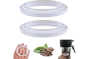 BEPSYOM 2 pièces Joint pour Machine à Café, Anneau D'Étanchéité, Joint Cafetiere Taille Précise pour Porte-Filtre, EC680 EC685 EC820 EC850 EC860 EC93 (Blanc)