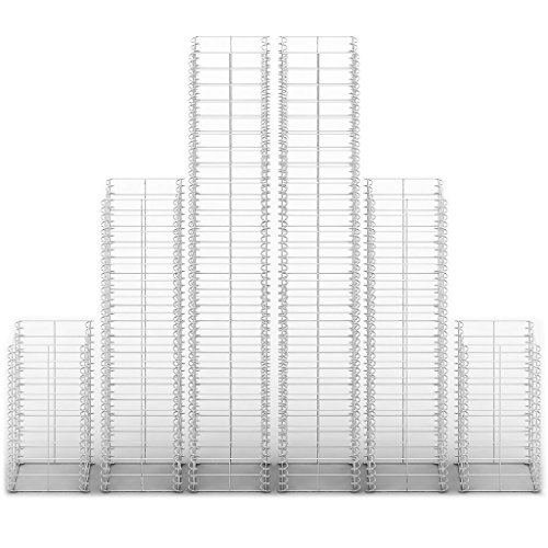 vidaXL 6er Set Gabione Steinkorb Gabionen Wand Drahtkorb Steingabionen Mauer Säule - 3
