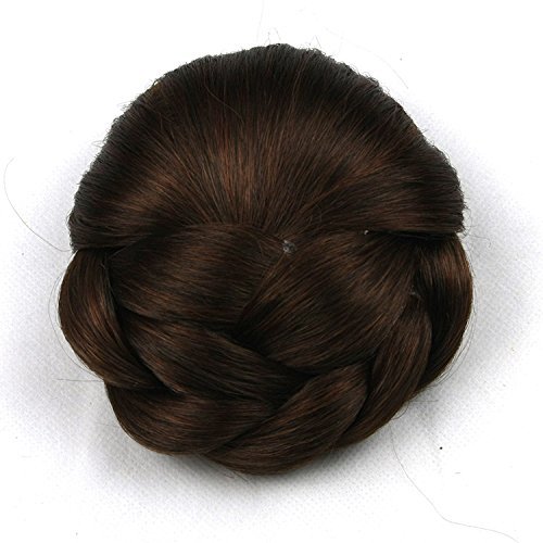 6 colors Braided Clip In Hair Bun Hair Chignon Donut Roller Hairpieces 1pc (2009)