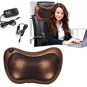 Mixen Neck and Back Massager Massage Pillow Portable Deep Shiatsu Kneading with Heat for Home Car Office
