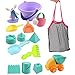 Produktbild Rolanli Sandspielzeug Kinder,14 Stücke Strand Spielzeug Strand Eimer Spielset für Sandstrand Outdoor - Farbe Zufällig