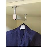 DELTAAKS Aluminum 30 Cm In-Cabinet Oval Clothes Hanger Pipe 2 Ceiling Hanger Apparatus Screws