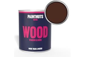 PaintNuts Wood Window & Door Paint - RAL-8016 - MAHOGANY BROWN Matt 500ml Tin