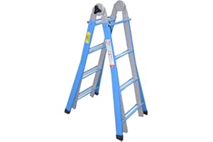 MARCHETTI SCALIFICIO MARCHETTI METALLIKA 44 scala telescopica trasformabile 8+8 in acciaio 3,90 m