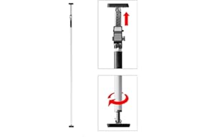 ALLEGRA AB360 Deckenstütze Profi Einhandstütze bis 60kg Baustütze Höhe 360cm Teleskopstütze Montagestütze (Weiß)