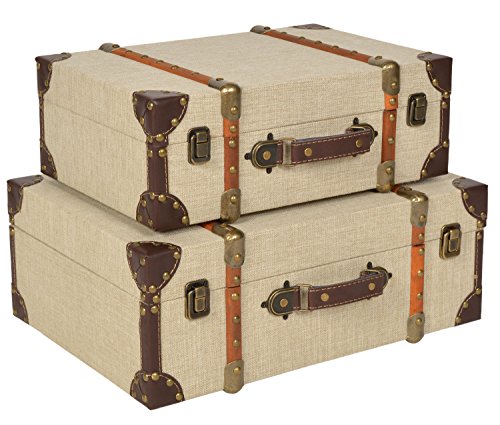 ts-ideen 2er Set Kisten Boxen Koffer Design Aufbewahrung Kunstleder