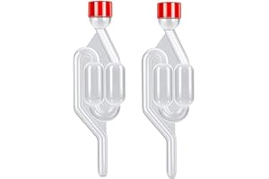 Bessy shop Tubi di Fermentazione,2 Pezzi Gorgogliatore Fermentazione Plastica Airlock di Fermentazione Tubicini di Fermentazione per Conservazione Domestica Birra Produzione di Vino Fermentazione