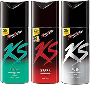 Kamasutra KS-23 DEO USR (Urge, Spark,Rush) 3 COMBO 150ML Deodorant Spray - For Men & Women??(450 ml, Pack of 3)