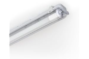 LEDKIA LIGHTING Réglette Étanche 150cm IP65 avec Tube LED Cristal 22W 140lm/W 6000K Blanc froid G13