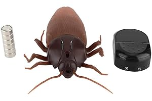 Télécommande Faux Jouet Cafard Contrôle Électrique Cafards Simulation Montre Réel RC Jouets Prank Insectes Blague Effrayante Drôle Truc Bugs Fête Halloween Noël (Cafard)