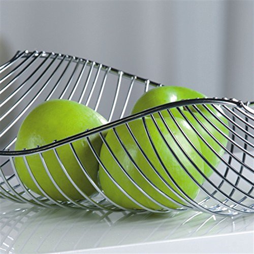 DESIGNER OBSTKORB / BROTKORB METALL VERCHROMT von XTRADEFACTORY silber - 2