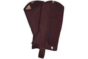 HKM Imitation Nubuck Riding Chaps with Elastic Insert, Children and Adults