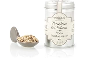 Poivre blanc de Malabar (Inde) boite de 70g - Terre Exotique