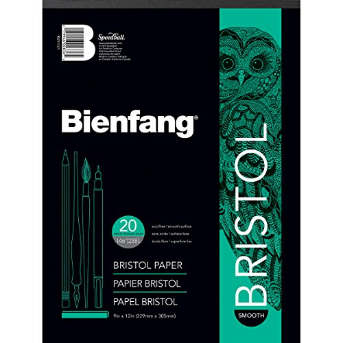 Speedball Art Products Bienfang Bristol Papier Pad, Surface Lisse, Blanc, 9 by 12-inch