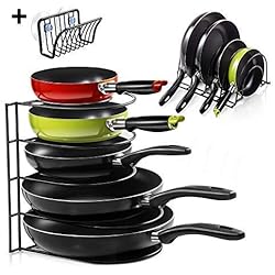 Masthome Porte-Casseroles Support Rangement Cuisine à 5 Couches- Range Poêle en Acier Inoxydable Rangement Poêle Casserole