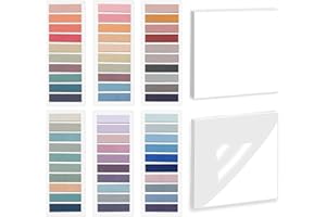 DIQMIAQ Clear Sticky Index Tabs Set, 1300Pcs Waterproof Translucent Sticky Notes, Self-Sticky, Repositionable for Annotation Books, Page Markers,Bible Accessories, Index,School Supplies Post It Notes