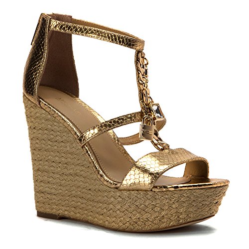 Preisvergleich Produktbild Michael Kors 40R7SKHA1M Keilschuhe Damen Leder Gelb 40