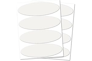 B REFLECTIVE Éco OVAL, (2 Pack) 4 retro reflective stickers kit, Night high visibility safety, Adhesive for Motorbike Helmet/Scooter/Bike/Stroller/Buggy/Toys, 8,5 x 2,7 cm, White