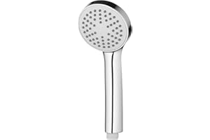 Ibergrif Pommeau de Douche Economie Deau Pression- Douchette Universelle Interface 1/2 Pouce, Douchette Douche Salle de Bain Facile à Installer et à Nettoyer, Pommeau Douche, (Dia: 83mm), Chromés