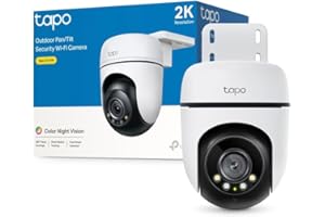 Tapo C510W 2K Caméra de Surveillance WiFi extérieur 360°, Vision Nocturne Couleur, Détection de Personne et Suivi de Mouvement, Étanche IP65, Alarme sonore Personnalisable