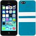 Produktbild PhoneNatic Case für Apple iPhone SE Hülle Silikon türkis Stripes Cover iPhone SE Tasche + 2 Schutzfolien
