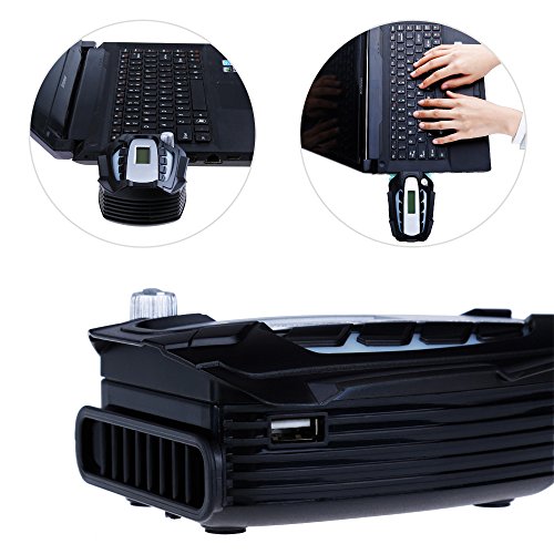 Zacro Laptop Lüfter mit Temperaturanzeige und Kühlung Pads Wind Steuerung tragbar Mini Laptop Kühler Notebook-Kühler Cooling Pads - 5