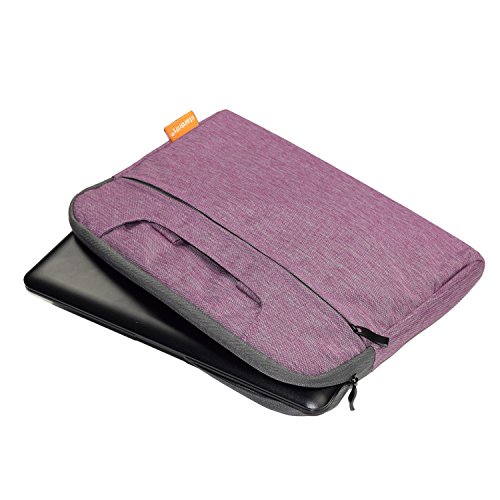 Willful Denim-Gewebe 15-15,6 Zoll Schutzhülle Laptophülle Tragetasche Aktentasche Sleeve Tasche mit Griff für 38,1-39,6 cm-Laptop / Notebook-Computer / MacBook Pro 15.4 Lila - 5
