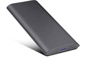 Sincelo Externe Festplatte 2tb, Type C USB 3.1 Tragbare Festplatte für PC, Mac, Desktop, Laptop, MacBook, Chromebook (2tb, schwarz)