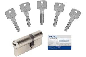 Bricard 15106 CYLINDRE A6, 30+40 Débrayable 5 Clés Nickelé