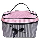 ❤Tamaño:19*12*12cm Scrox 1x Cosméticos Organizador Linda Moda Neceser Bolsa de Lavado Mano Bolsas Viaje Profesional Portátil Bolsas de Maquillaje Cremallera Estuches (Rose Clair)