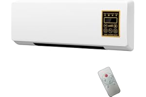 Securex Chauffage Mural 1800W PTC, Chauffe Rapide 3 min, Thermostat 16–40°C, Silencieux & Sécurisé, Pour Chambre, Couloir & Pièces sèches proches Salle de Bain, Ne pas exposer à l’eau