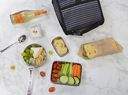 PackIt PKT-PC-STR Lunch-Kühltasche Gray Stripe - 5