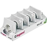 LEGRAND Pack of 5 Sockets 2P+T 16A 230V, Nilo&eacute; Monobloc, Complete, Bl 396430 | Pack 5 Enchufes o toma 2P+T 16A 230V, Gama Nil