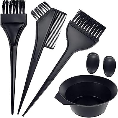 Faburo Peigne Pinceau Brosse Bol Pour Coloration Cheveux Teinture Décolorante Coiffure Couleur Kit Coloration Accessoires Bol Teinture Peigne Démélant Pinceaux Cheveux Prune