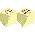 Post-it Super Sticky Notes, Canary Yellow, 76 mm x 76 mm, 90 Sheets/Pad, 4 + 2 Free Pads/Pack, 654-SSCY-P4+2 (Pack of 2)
