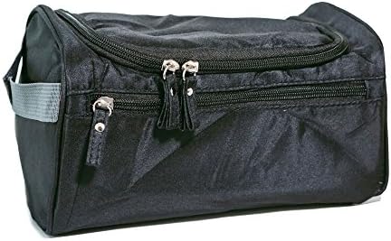 Toiletry Bag for Men, Women &amp; Children. Perfect size for Organising your Travel Toiletries, Wash Bag for the Gym or Ladies Make-up bag. With Hanging Hook, Multi Pockets &amp; Carry Handle - Black