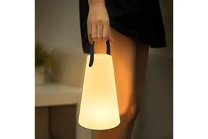 FUYO Lampe de Table Extérieure Dimmable Rechargeable LED Lampe de Table sans fil avec télécommande et 8 RGB couleurs pour chambre à coucher, extérieur, barbecue, camping, décoration de jardin