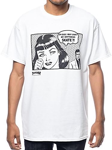 WEWETEE thr Boyfriend White T-Shirt Small For Men