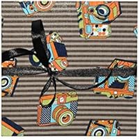 Leporello Fotoalbum mit Stoff 17x17 schwarze Seiten