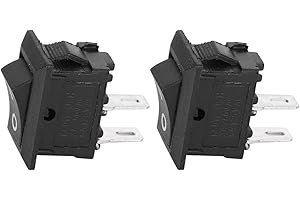 HILILAND 20 pezzi/set Interruttori a bilanciere a 2 pin Interruttori a bilanciere per barche On/Off a 2 posizioni KCD11 Elettrodomestici Accessori Nero