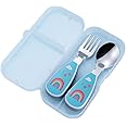BrainGiggles Kids Cutlery Set with Case for School | Kids Spoon and Fork Set | Children Cutlery Set for Lunch Box | Childrens Tableware Flatware | Stainless Steel Toddler Cutlery Set (Rainbow)