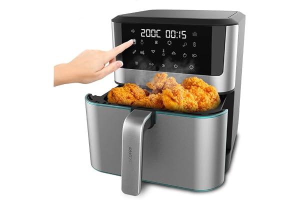 Cecotec Friteuse sans Huile de 8 L Cecofry Supreme 8000. Air Fryer de 1800 W, 10 Menus, Technologie Perfect Cook, Température Réglable 30ºC - 200ºC, Commande Tactile