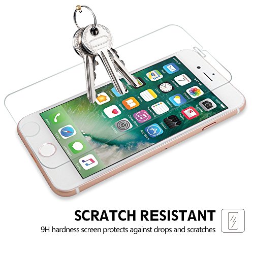  3-Unidades  Protector de Pantalla iPhone 8   7   6s   6  Vanzon    Cristal Vidrio Templado Premium Para Apple iPhone 8  iPhone 7   iPhone 6s   iPhone 6  9H Dureza  Alta Definicion 0 33mm   3D Touch Compatibles 