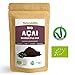 Produktbild Açaí Beeren Pulver Bio [ Gefriergetrocknet ] 100g | Pure Organic Acai Berry Powder ( Freeze-Dried ) | 100% aus Brasilien, Getrocknet, Rohkost und Extrakt aus Pulp der Acai-Beeren Frucht | NATURALEBIO