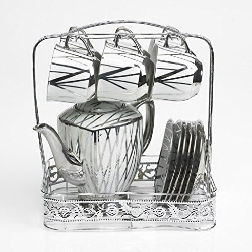 Classic White Silver Teapot Set For 6