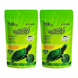 TED TABBIES - Taiyo Pluss Discovery Premium Turtle Food, ,100 g Pouch (Pack of 2)