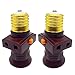 Price comparison product image 2pcs E27 Double Screw Multi-Purpose Socket Lamp Holder Switch Lamp Base Lighting Accessories 110V-240V