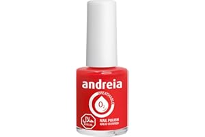 Andreia Vernis Halal - Vernis à Ongles Végétalien Brillant, Perméable & Respirant Conforme aux Exigences Halal - Haute Qualité - Couleur B15 Rouge Teintes de Rose - 10.5ml